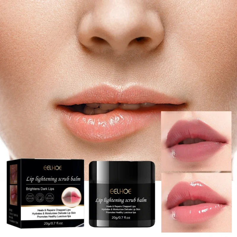 Lip Lightening Scrub Balm for Dark Lips Remove Dark Smoke Lips Exfoliating Repair Fine Lines Moisturizing Brightening Lip Care - Image 2