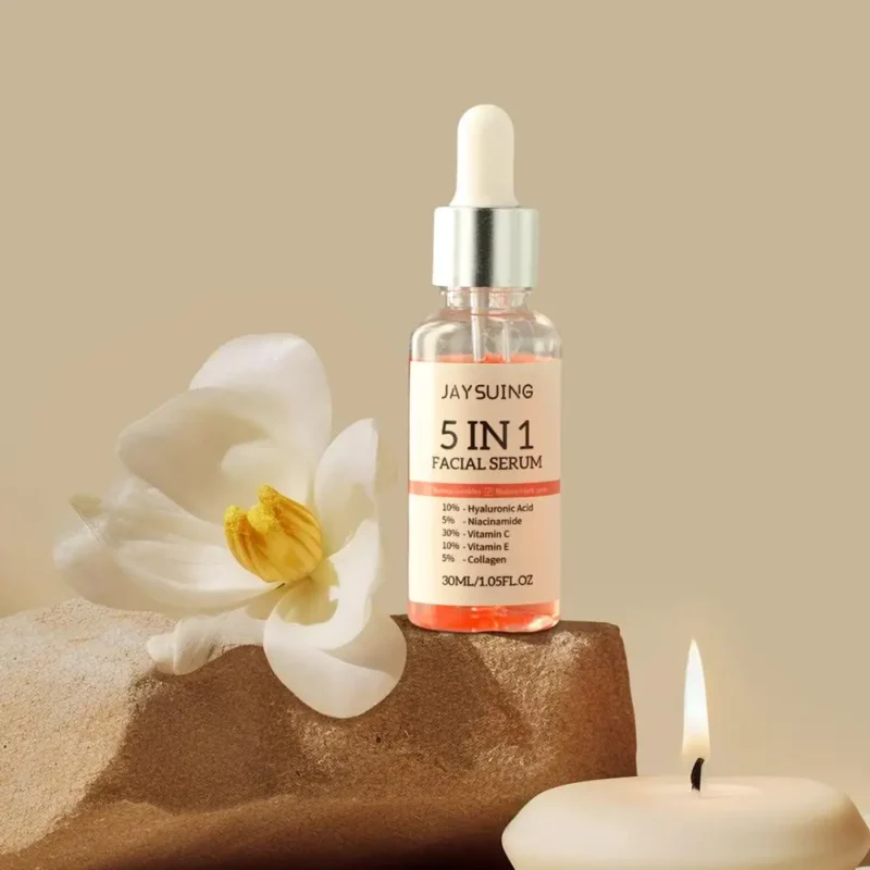 5 In 1 Fade fine lines Firming Face Serum Moisturizing brightning Vitamin C Hyaluronic Acid Facial Serum Shrink Pores Skin Care - Image 2