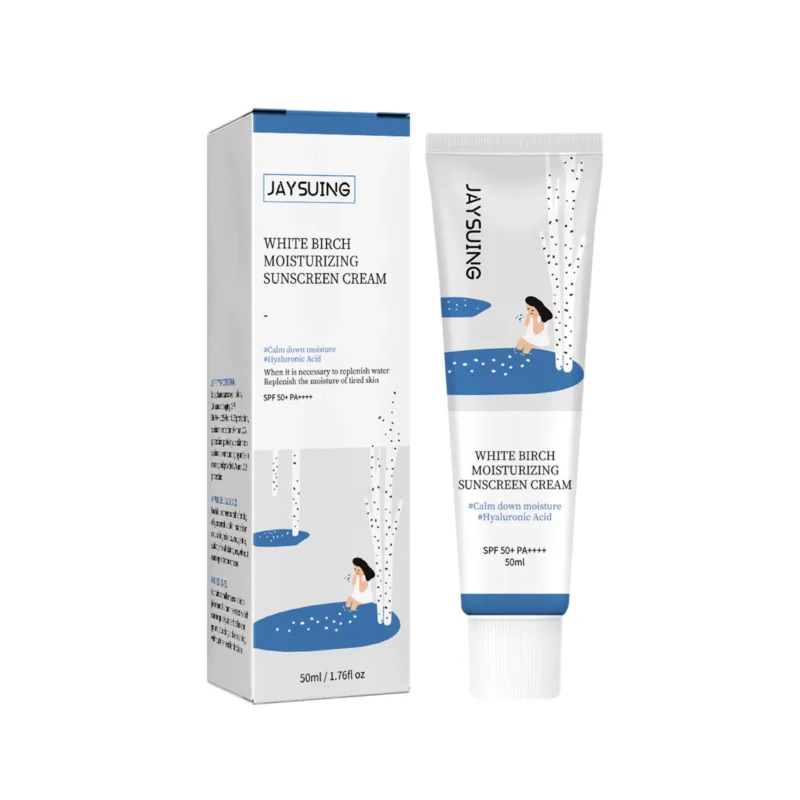 Sunscreen Cream Hyaluronic Acid Skin Protective Facial Moisturizer Whi-ten Waterproof Refreshing Water Anti-Ag-ing Oil-control - Image 2