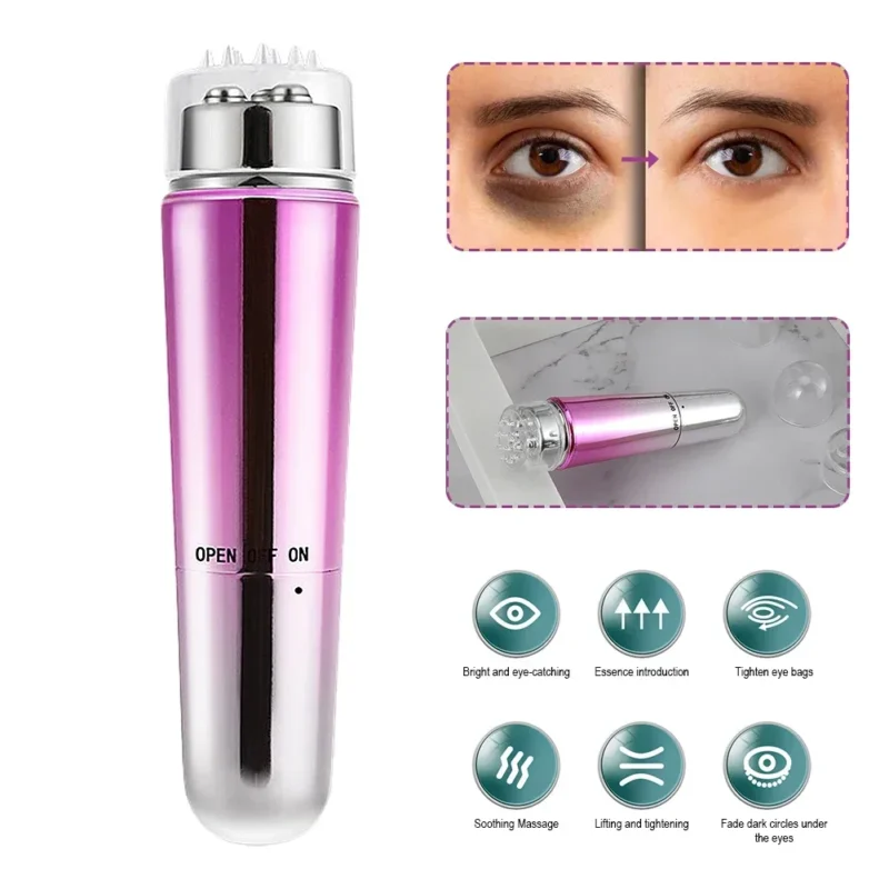 Eye Massager Wand Vibrating Massager Remove Eye Bags Eye Massage Tool Skin Care Product Absorption Eye Lift Wand for Eye Fatigue
