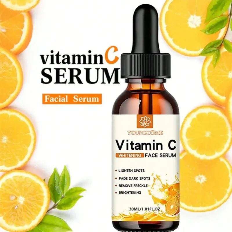 Vitamin C Facial Essence Contains Hyaluronic Acid Dark Spot Remover Moisturizing Repair Anti-aging Essence Facial Skin Care 30ml - Image 2